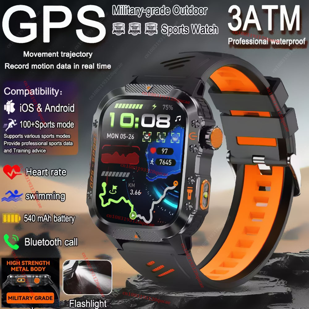 Smartwatch X12 - Montre Intelligente Militaire d'Extérieur 2026 pour