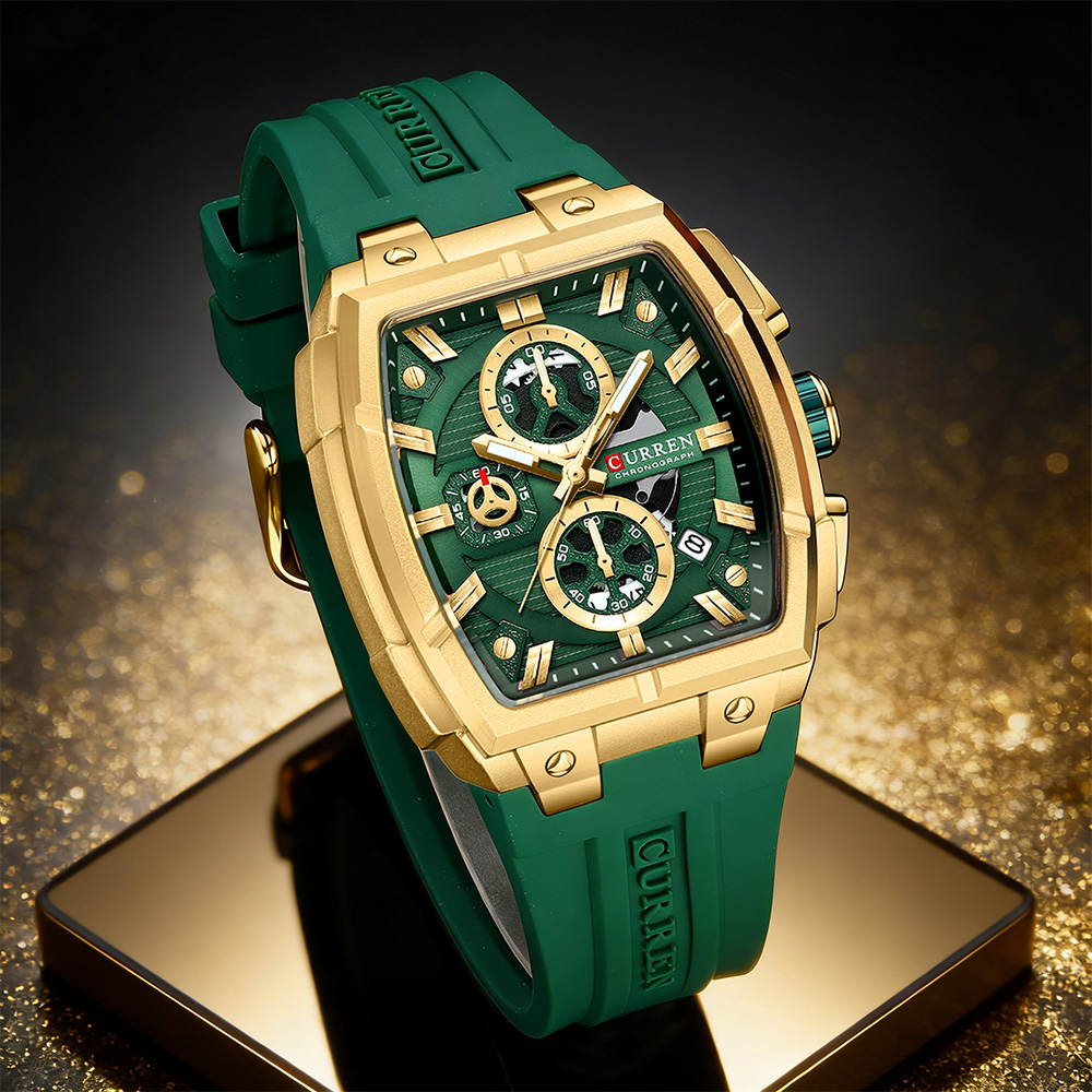 Accessories With Watch - Montre vintage de luxe CURREN pour