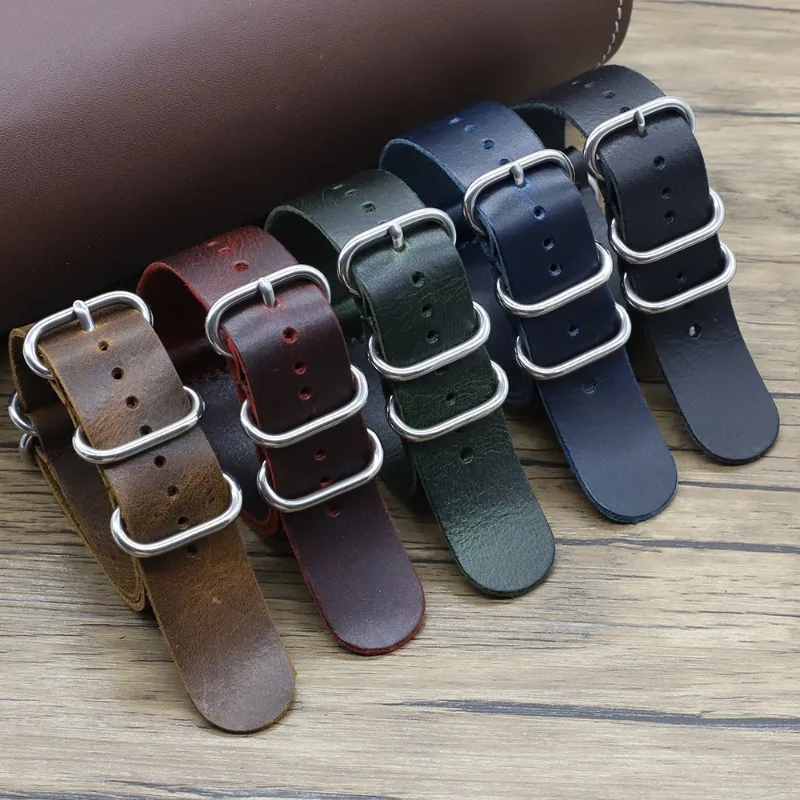 Nylon Nato Strap - Bracelets de montre Vintage en cuir