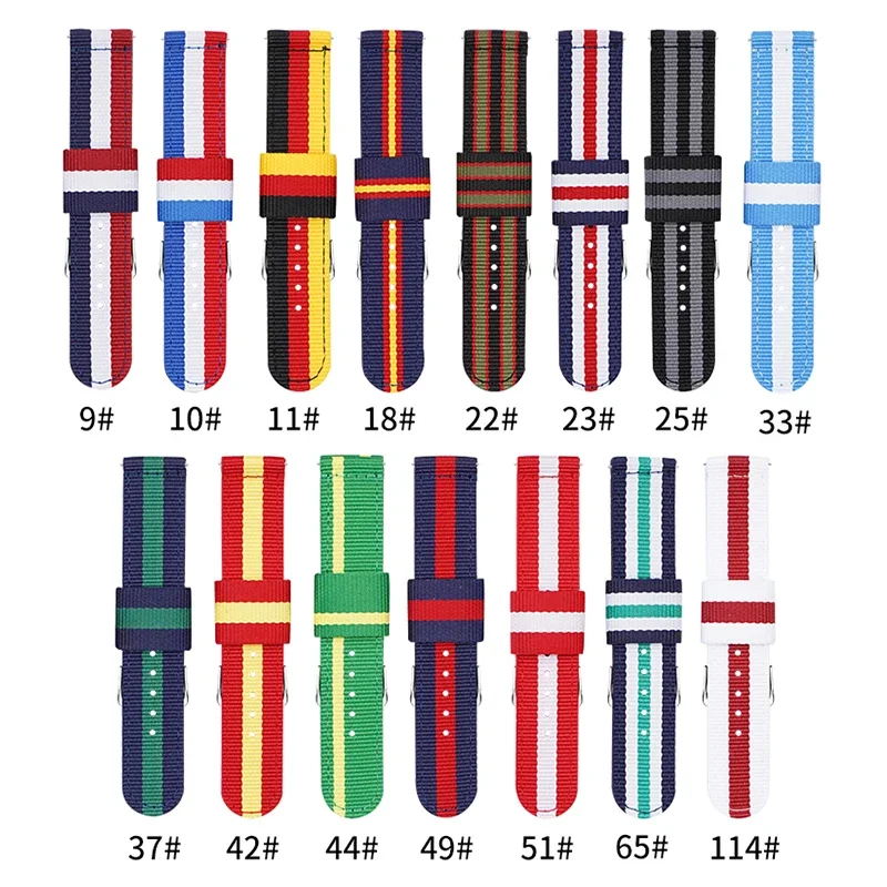 Nylon Nato Strap - Bracelet en Nylon tissé 20mm 22mm,