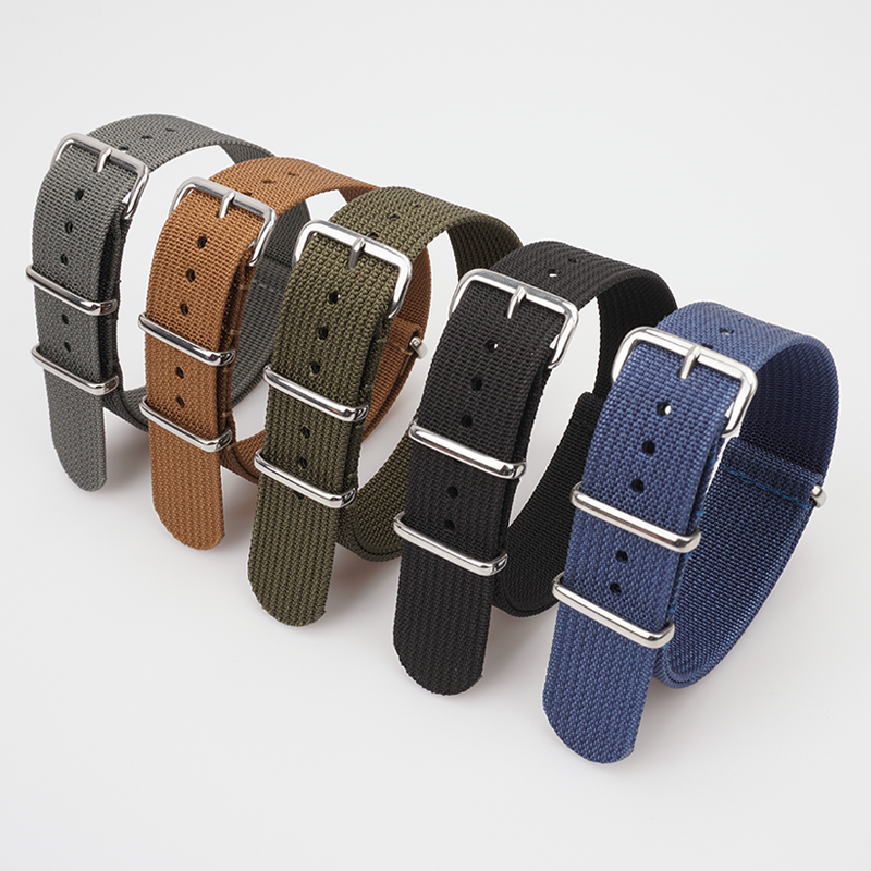 Nylon Nato Strap - Bracelet en Nylon nervuré pour Seiko,