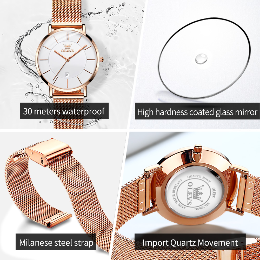 OLEVS femme montre 5869 élégan - Accessories With Watch avis et prix