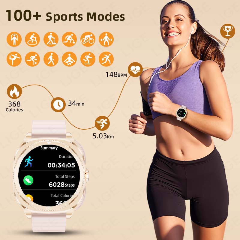 Montre connectée LIGE 2-en-1 a - Smartwatch Headset avis et prix